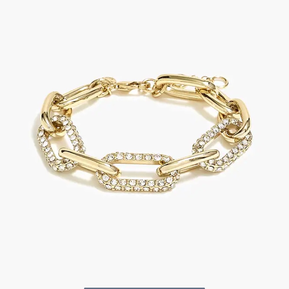J.CREW Factory - women’s Pavé links bracelet with crystal